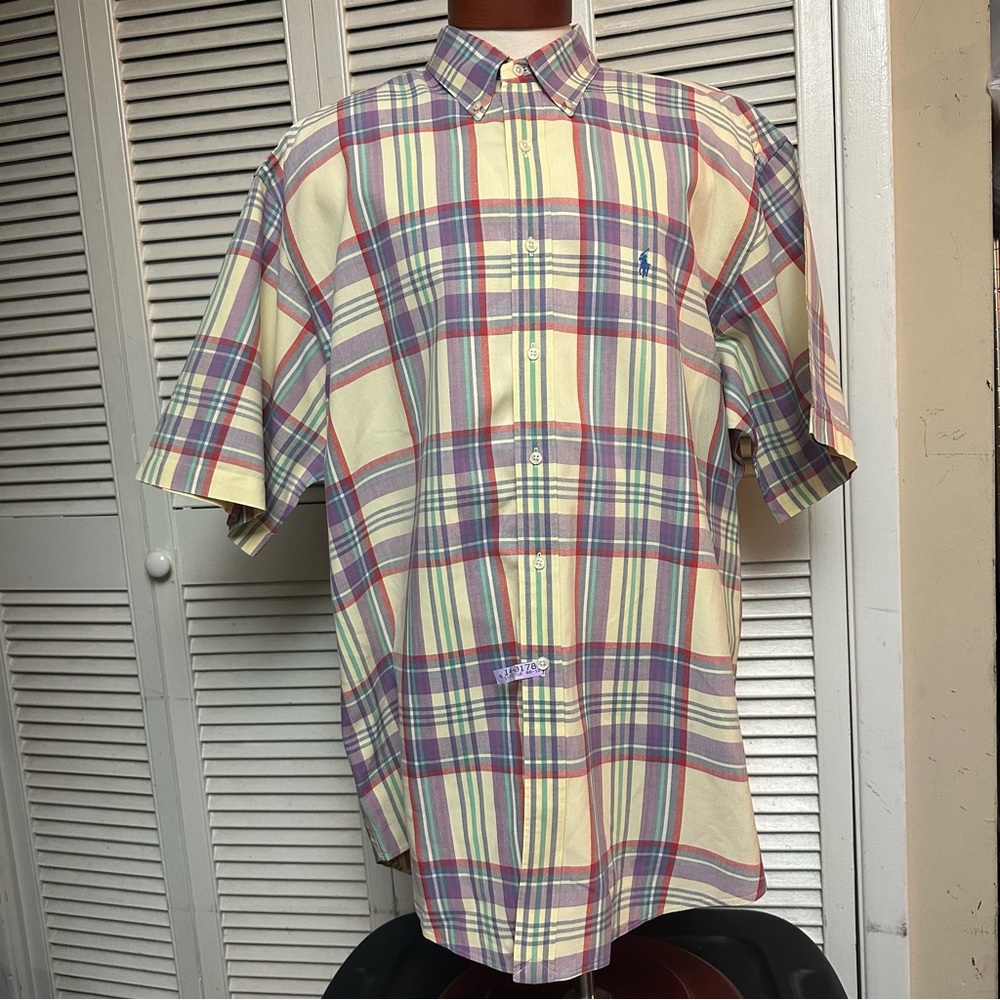 Ralph Lauren Size XXL Blaire Short Sleeve Bright Plaid